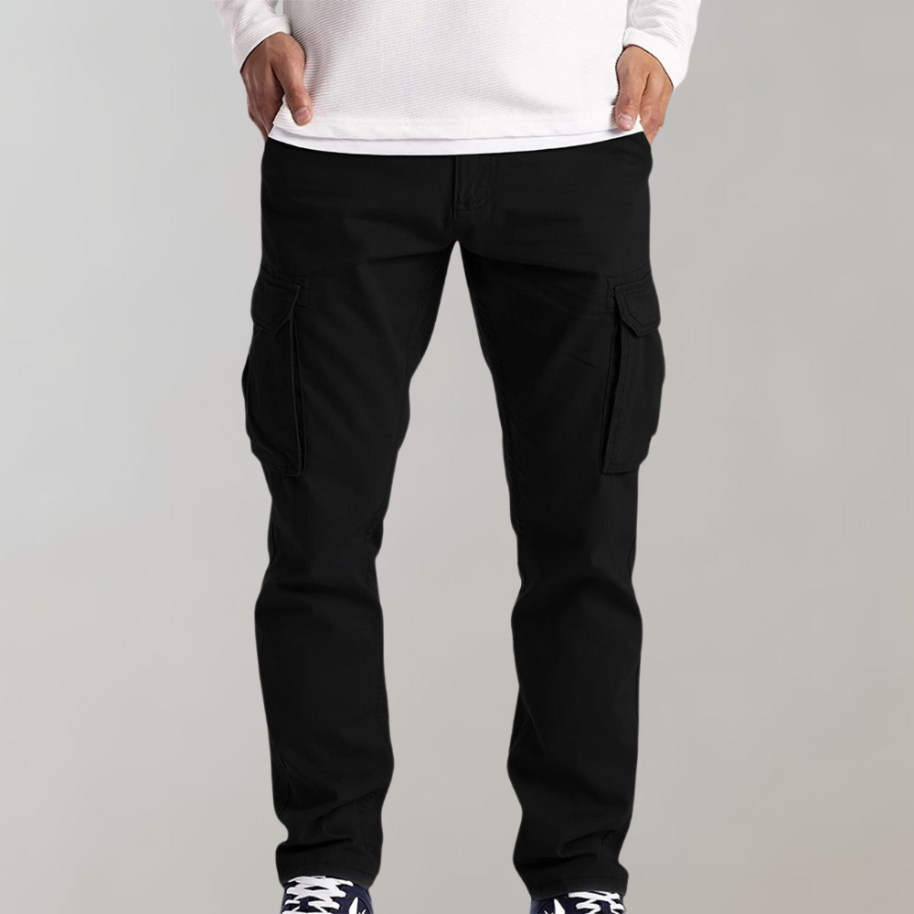 Cargo Pants - Men's Casual Straight Leg Cargo Trousers