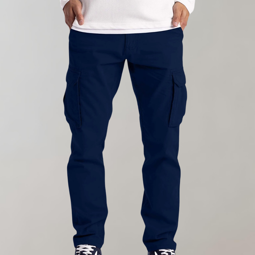 Cargo Pants - Men's Casual Straight Leg Cargo Trousers