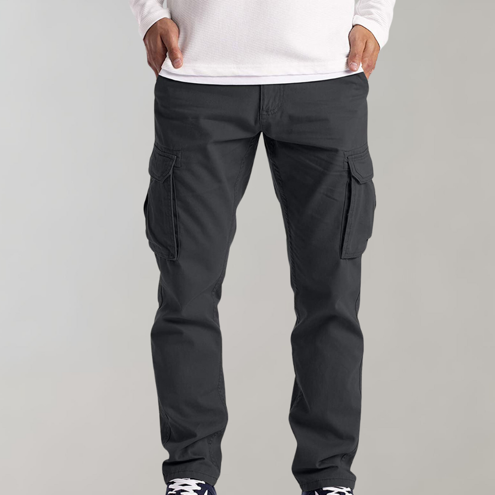 Cargo Pants - Men's Casual Straight Leg Cargo Trousers