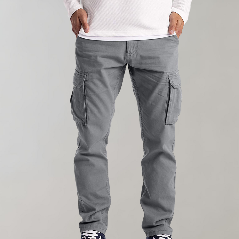 Cargo Pants - Men's Casual Straight Leg Cargo Trousers
