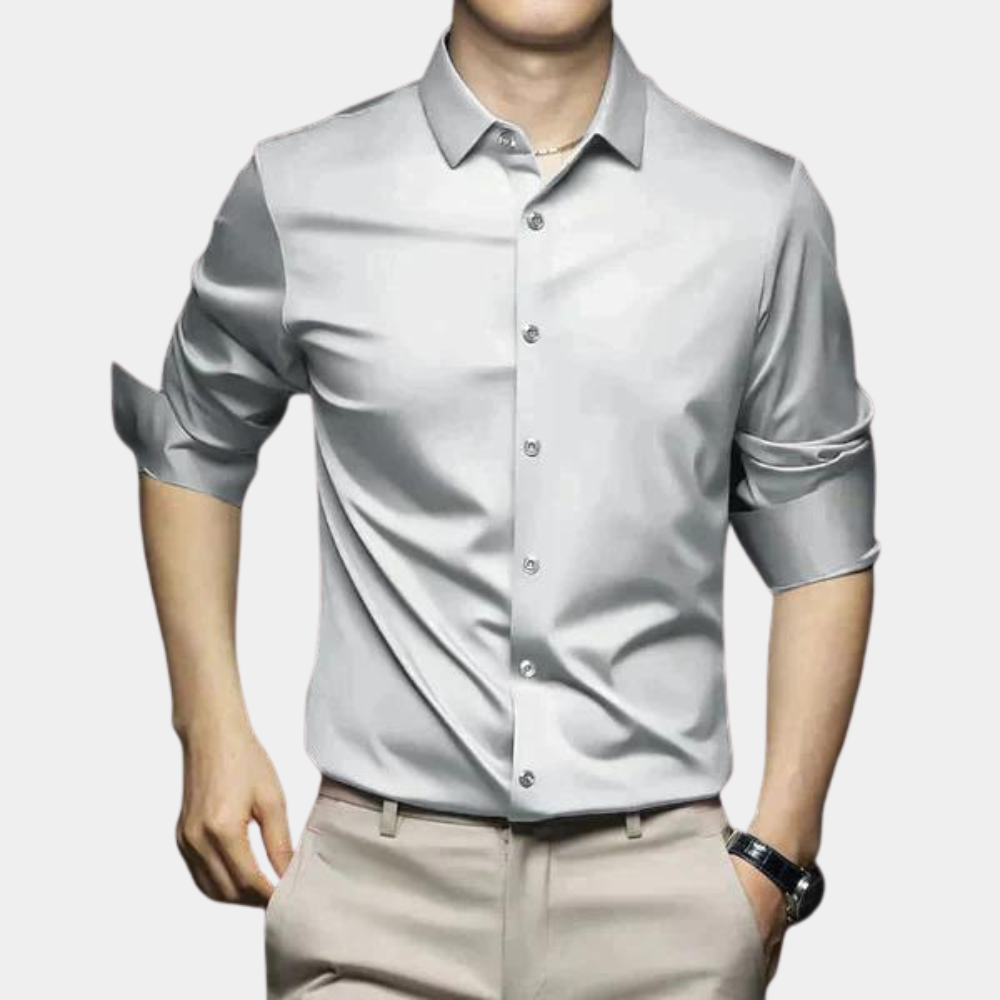 Non Iron Shirt - Button-Up - Long Sleeve - Dress Shirt - Men's Shirt
