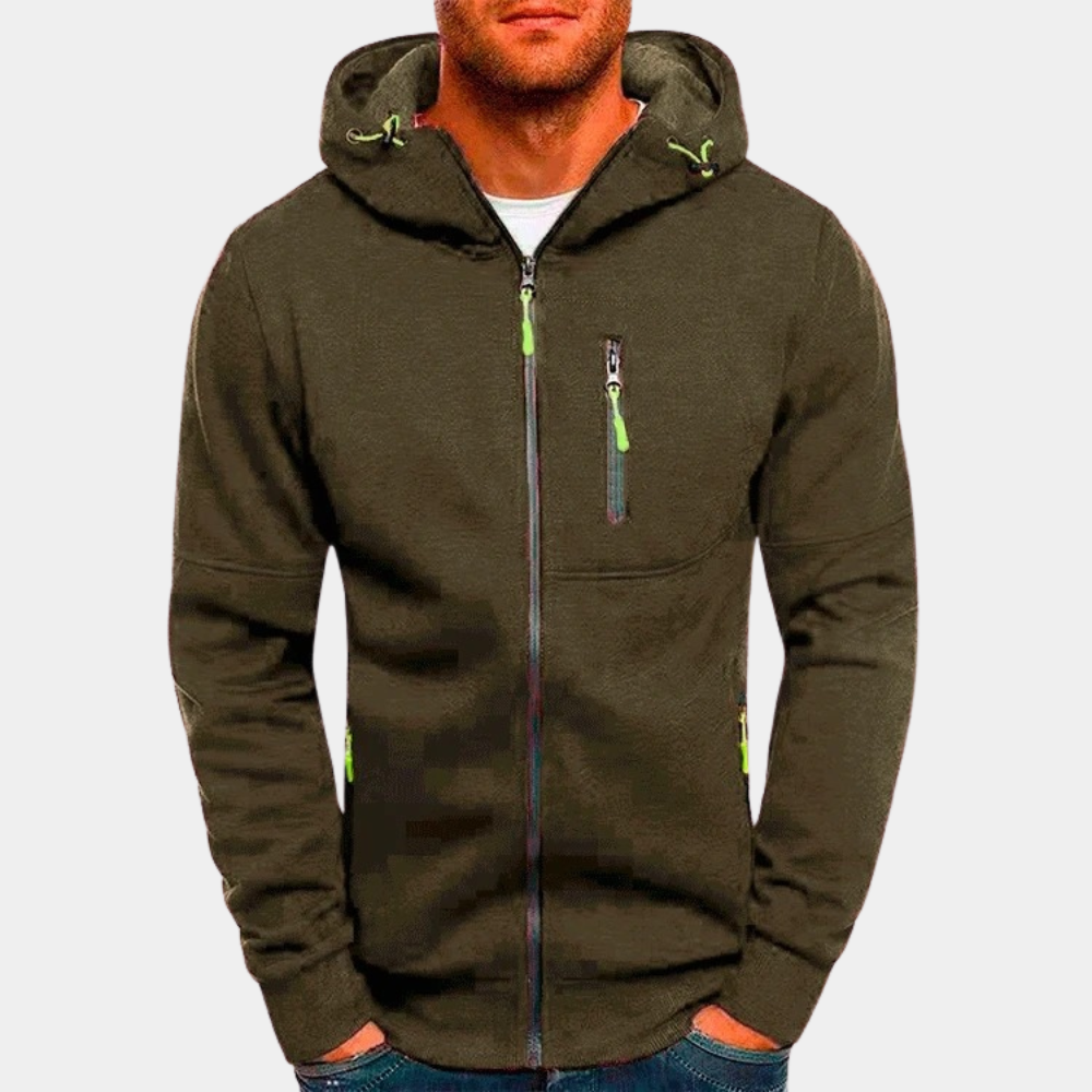 Zipper Hoodie | Warm | Pockets | Zip-Up Hoodie | Men's Hoodie