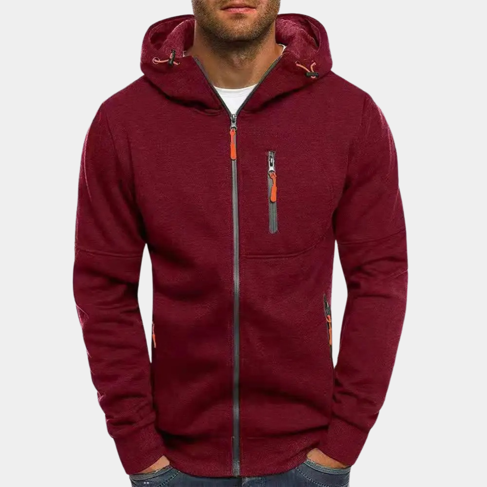 Zipper Hoodie | Warm | Pockets | Zip-Up Hoodie | Men's Hoodie