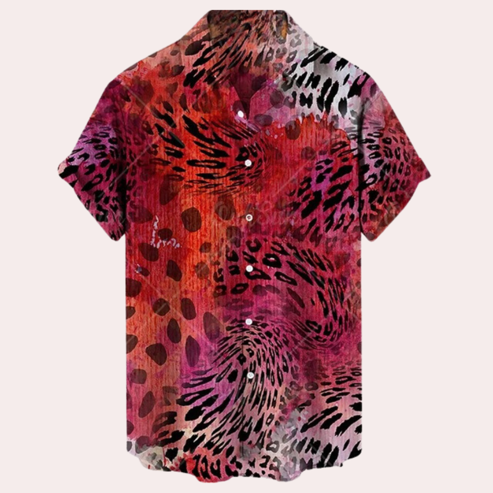 Short Sleeve Shirt | Printed | Lightweight | Button-Up Shirt | Men's Summer Shirt