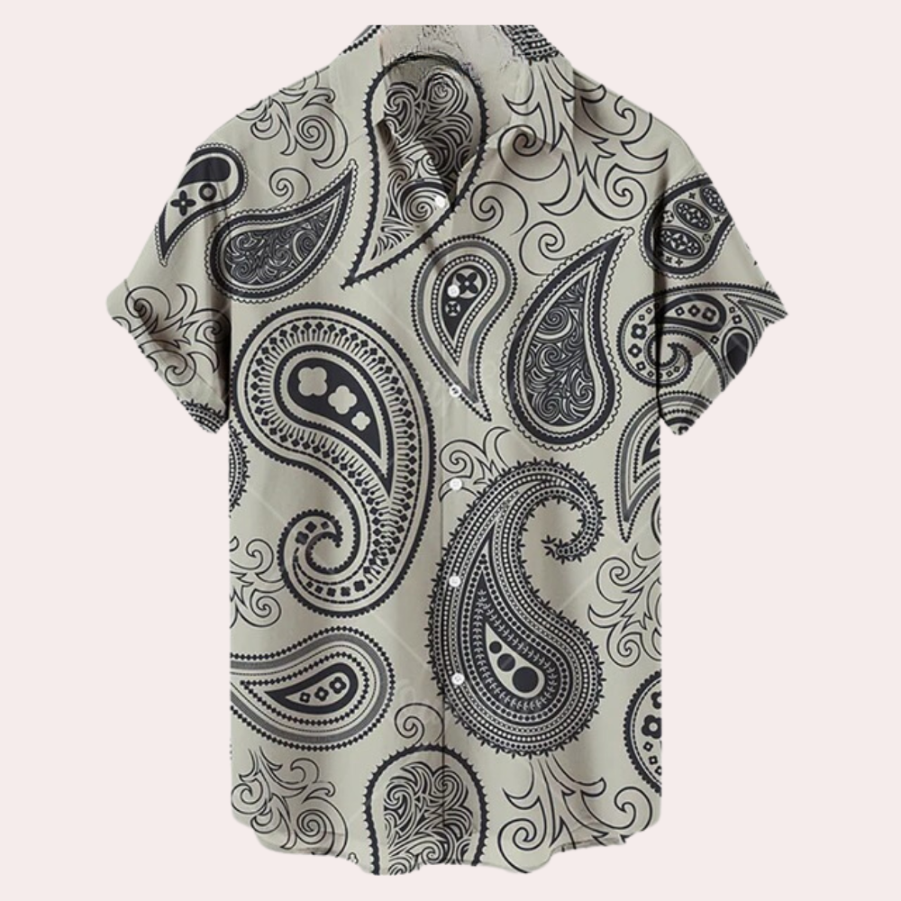 Short Sleeve Shirt | Printed | Lightweight | Button-Up Shirt | Men's Summer Shirt