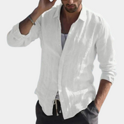 Linen Shirt - Lightweight - Long Sleeve - Button-Up Shirt - Men's Summer Shirt