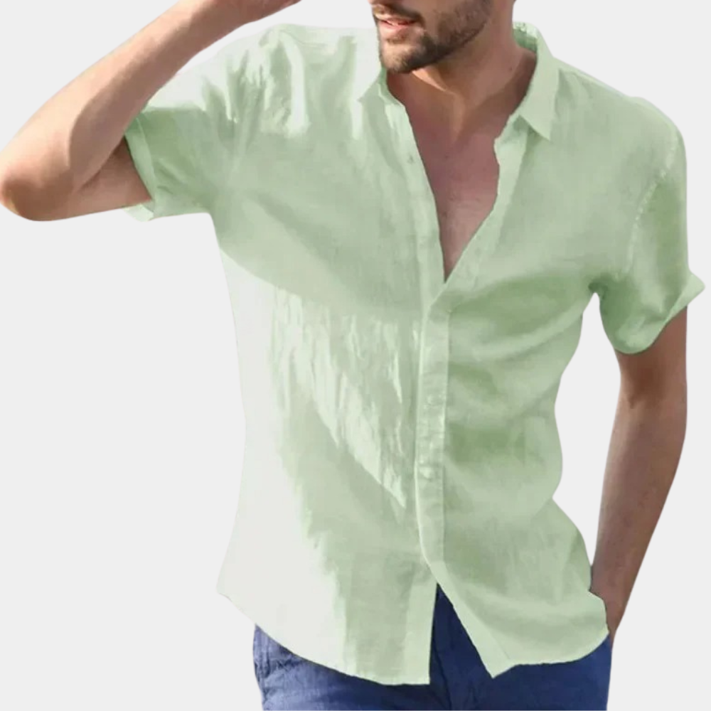 Summer Shirt - Men's Lightweight Short Sleeve Button-Up Shirt