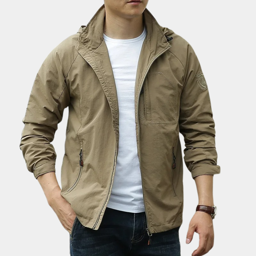 Summer Jacket - Men's Hooded Lightweight Cargo Jacket