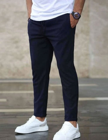 Chino Pants - Men's Casual Skinny Stretch Chino Trousers