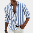 Striped Shirt | Button-Up | Summer | Long Sleeve Shirt | Men's Shirt
