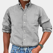 Men's Shirt | Long Sleeve | Lapel | Shirts Button-Up | Men's Casual Shirts