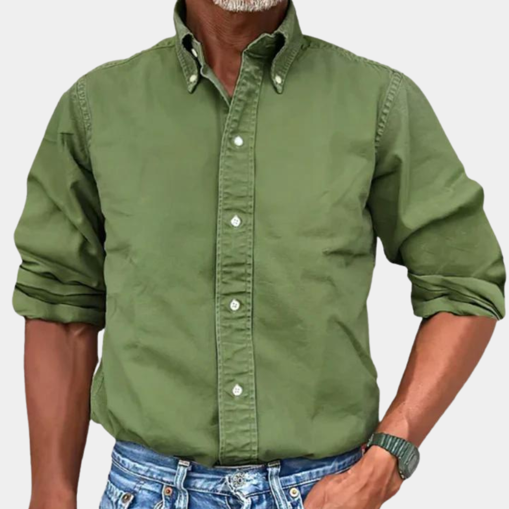 Men's Shirt | Long Sleeve | Lapel | Shirts Button-Up | Men's Casual Shirts
