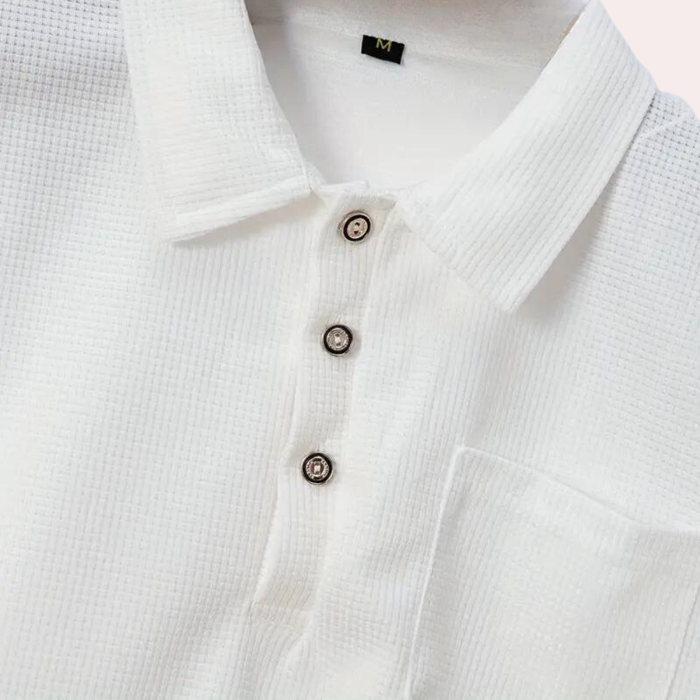 Polo T-Shirt - Short Sleeve - Collared - Buttoned Up Shirt - Men's Summer Shirt