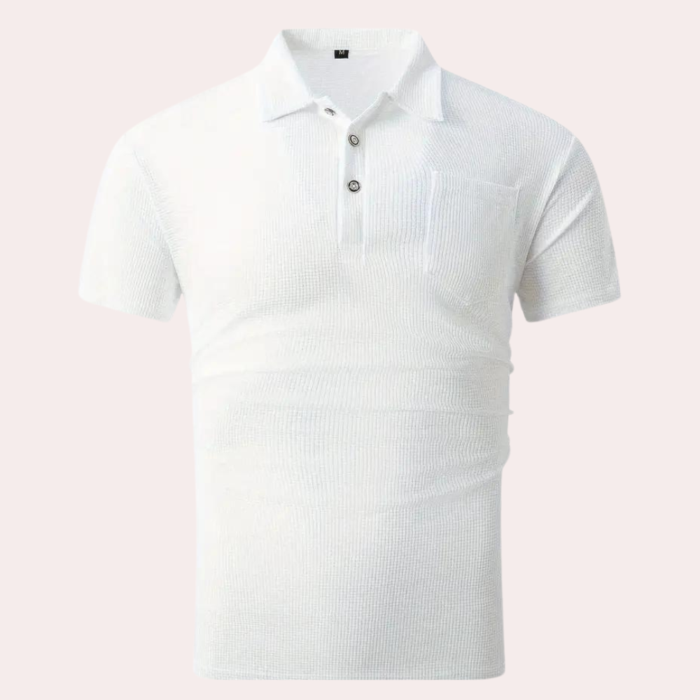 Polo T-Shirt - Short Sleeve - Collared - Buttoned Up Shirt - Men's Summer Shirt