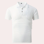 Polo T-Shirt - Short Sleeve - Collared - Buttoned Up Shirt - Men's Summer Shirt