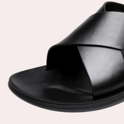 Men's Slides - Slip-On - Leather - Summer Slippers - Men's Sandals