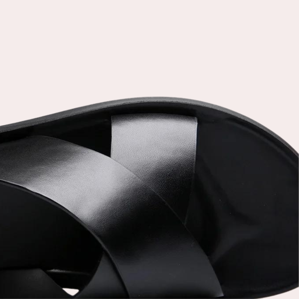 Men's Slides - Slip-On - Leather - Summer Slippers - Men's Sandals