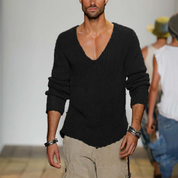 V-Neck Jumper | Long Sleeve | Summer | Knitted Sweater | Men's Clothing