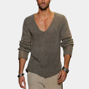 V-Neck Jumper | Long Sleeve | Summer | Knitted Sweater | Men's Clothing