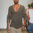 V-Neck Jumper | Long Sleeve | Summer | Knitted Sweater | Men's Clothing