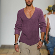 V-Neck Jumper | Long Sleeve | Summer | Knitted Sweater | Men's Clothing