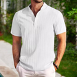 Summer Shirt - Short Sleeve - Button Neck - Polo Shirt - Men's Shirt