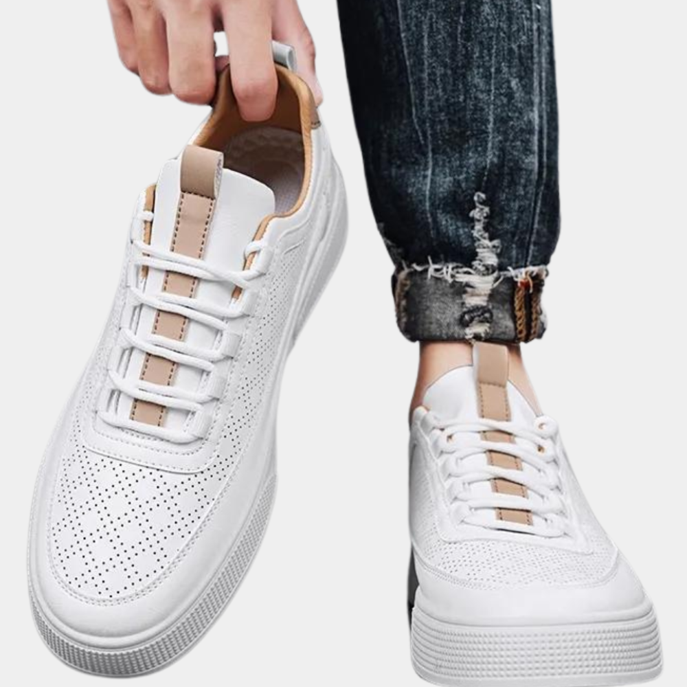 White Sneakers - Men's Lightweight Slip-On Sneakers for Summer