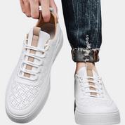 White Sneakers - Men's Lightweight Slip-On Sneakers for Summer