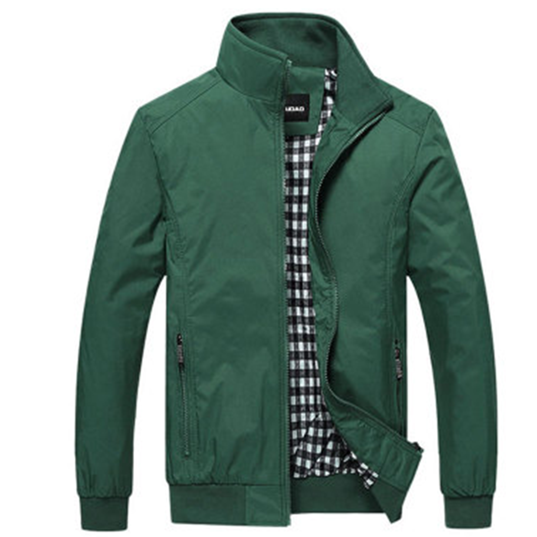 Summer Jacket - Men's Windproof Zip-Up Harrington Jacket