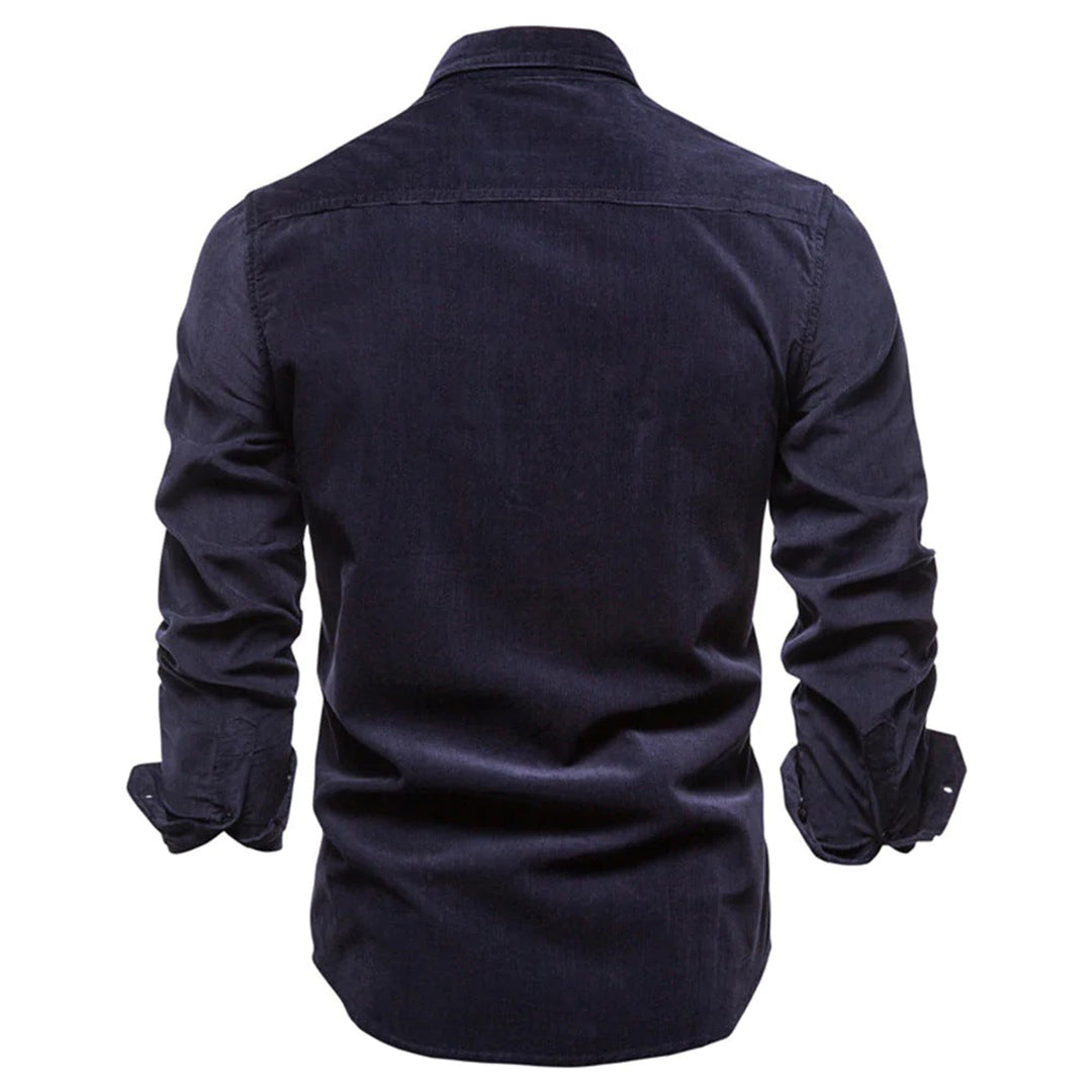 Corduroy Shirt | Long Sleeve | Breast Pockets | Button-Up Shirt | Men's Shirt