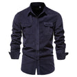Corduroy Shirt | Long Sleeve | Breast Pockets | Button-Up Shirt | Men's Shirt