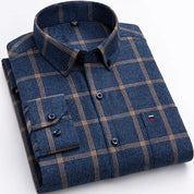Plaid Shirt | Long Sleeve | Collared | Button-Up Shirt | Men's Shirts