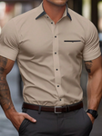 Button-Up Shirt | Slim Fit | Collared | Short Sleeve Shirt | Men's Shirt