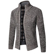 Cardigan with Zipper - Stand-up Collar - Pockets - Cardigan For Men - Knitwear