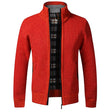 Cardigan with Zipper - Stand-up Collar - Pockets - Cardigan For Men - Knitwear