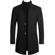 Wool Trench Coat - Formal - Classic - Single Breasted Coat - Men's Jackets