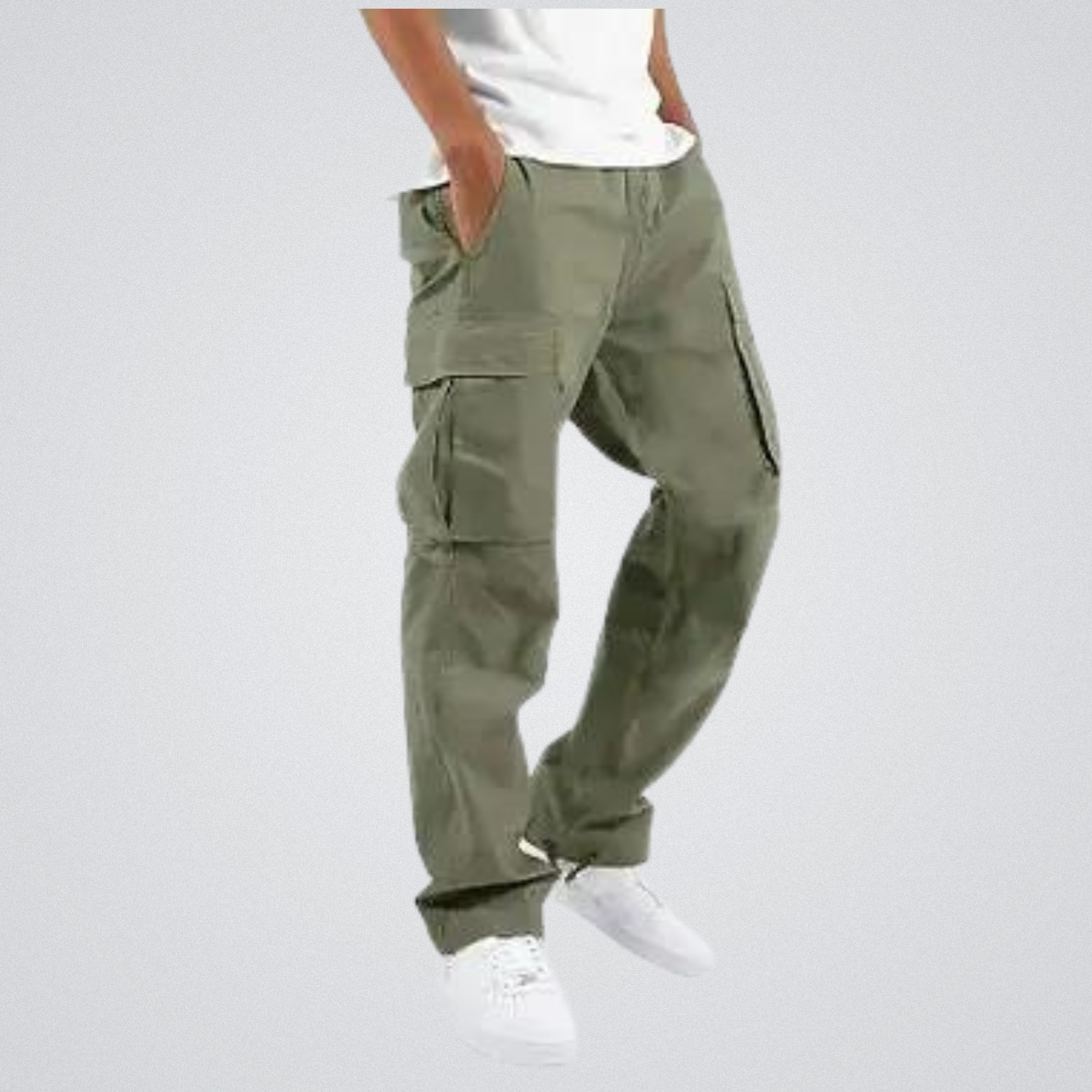 Cargo Pants | Pockets | Loose Fit | Straight Leg Pants | Men's Trousers-Southern-Taylor