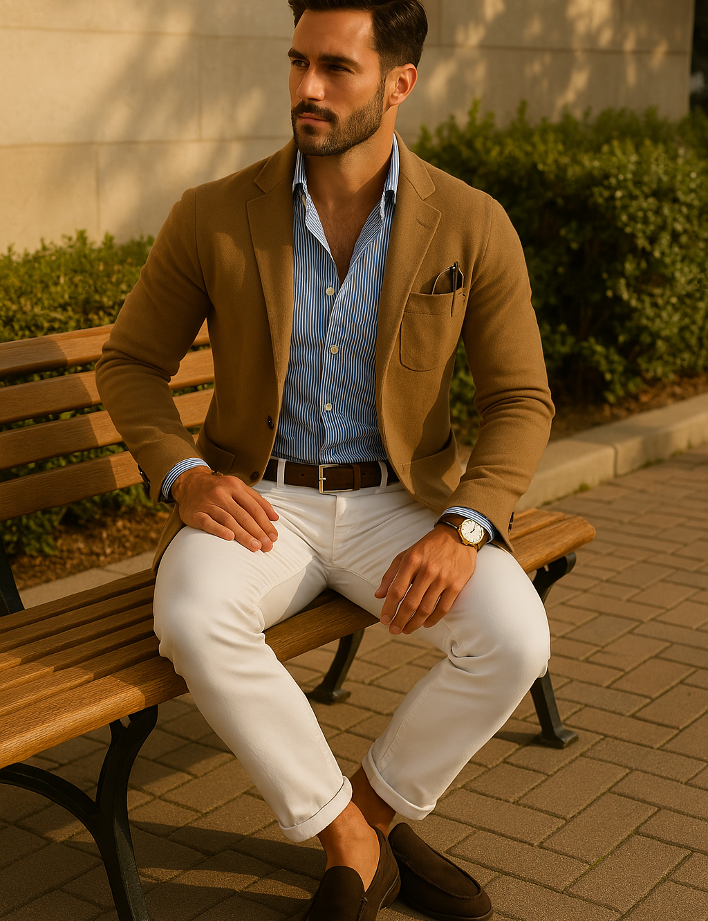 Men's Blazer - Casual Single Breasted Slim Fit Blazer Jacket