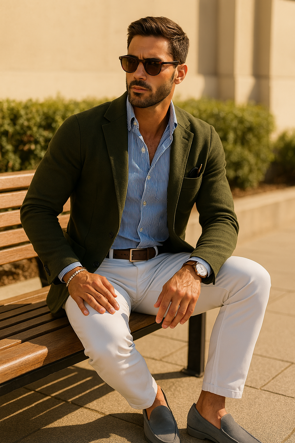 Men's Blazer - Casual Single Breasted Slim Fit Blazer Jacket