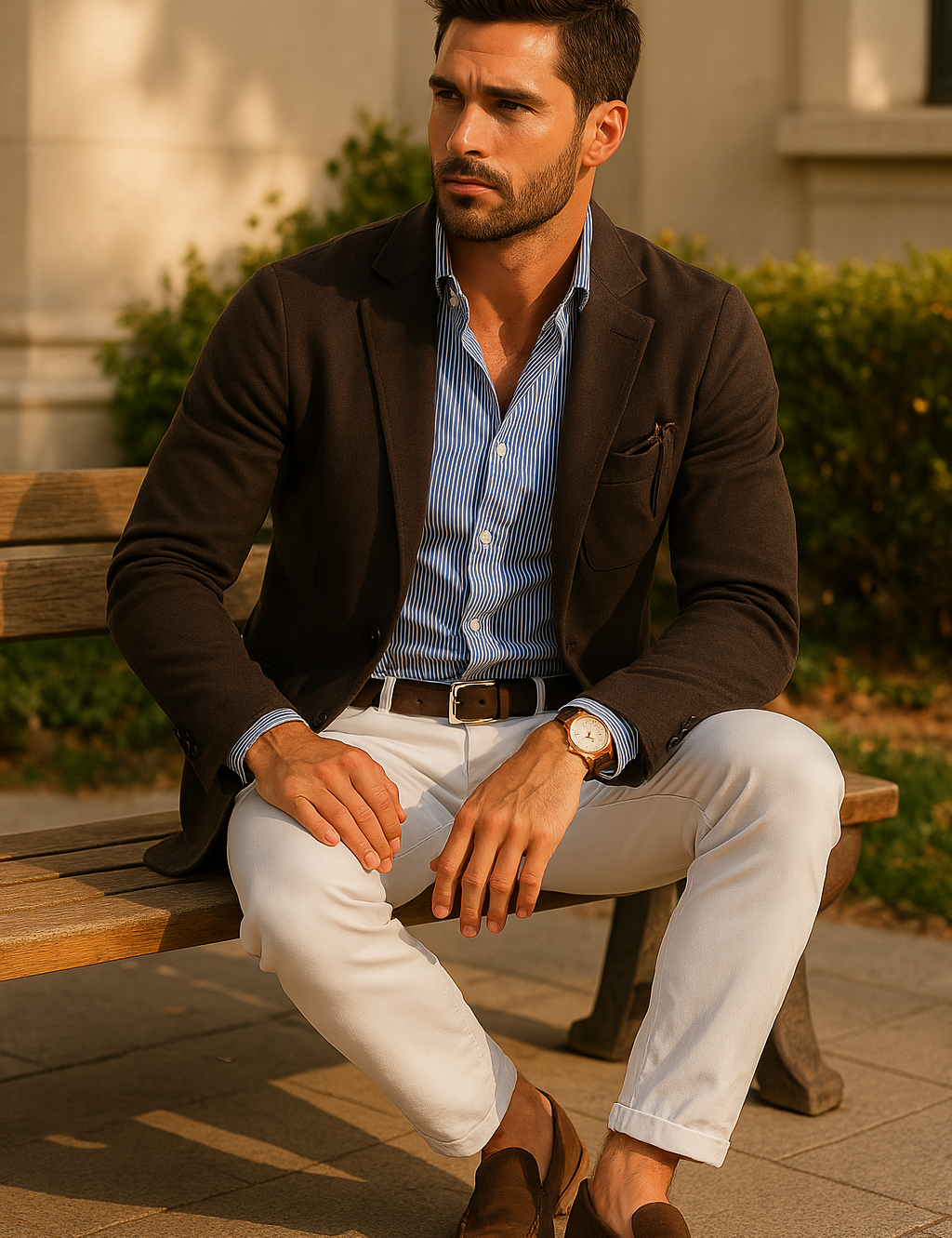 Men's Blazer - Casual Single Breasted Slim Fit Blazer Jacket