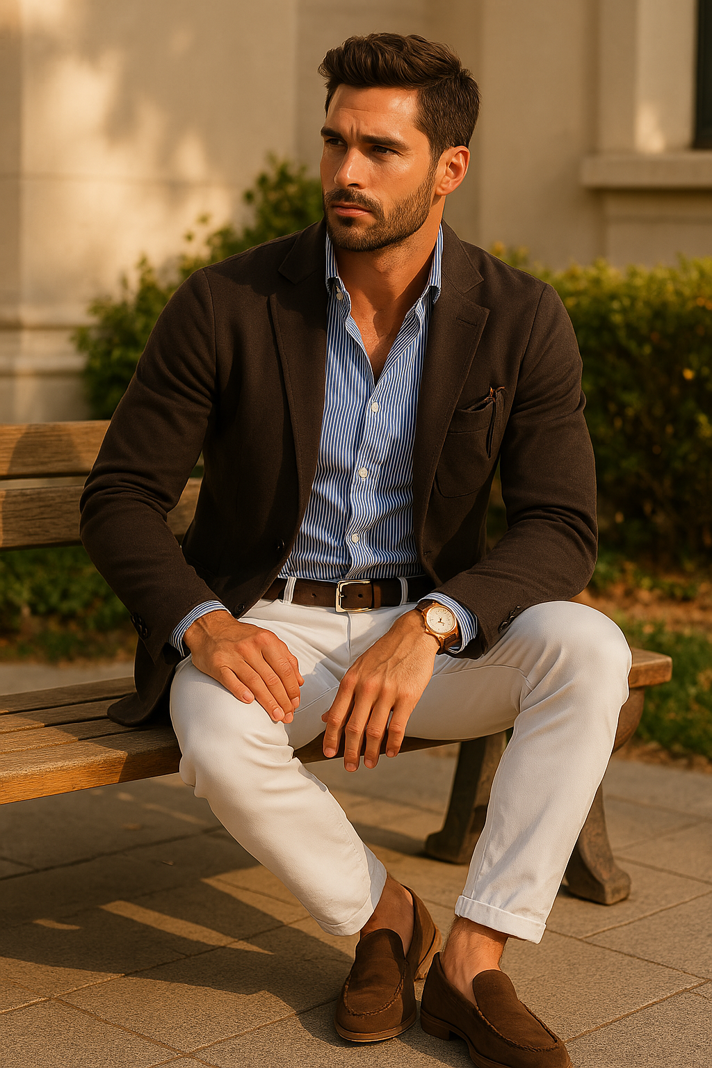 Men's Blazer - Casual Single Breasted Slim Fit Blazer Jacket