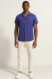 Two-Piece Set | Short Sleeve | Button-Up | Pants and Shirt Set | Men's Summer Clothes