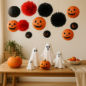 Halloween Pumpkin Lantern | Hanging | Decoration Set | Paper Lantern | Halloween Decor