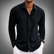 Linen Shirt - Summer - Long Sleeve - Button-Up Shirt - Men's Shirt