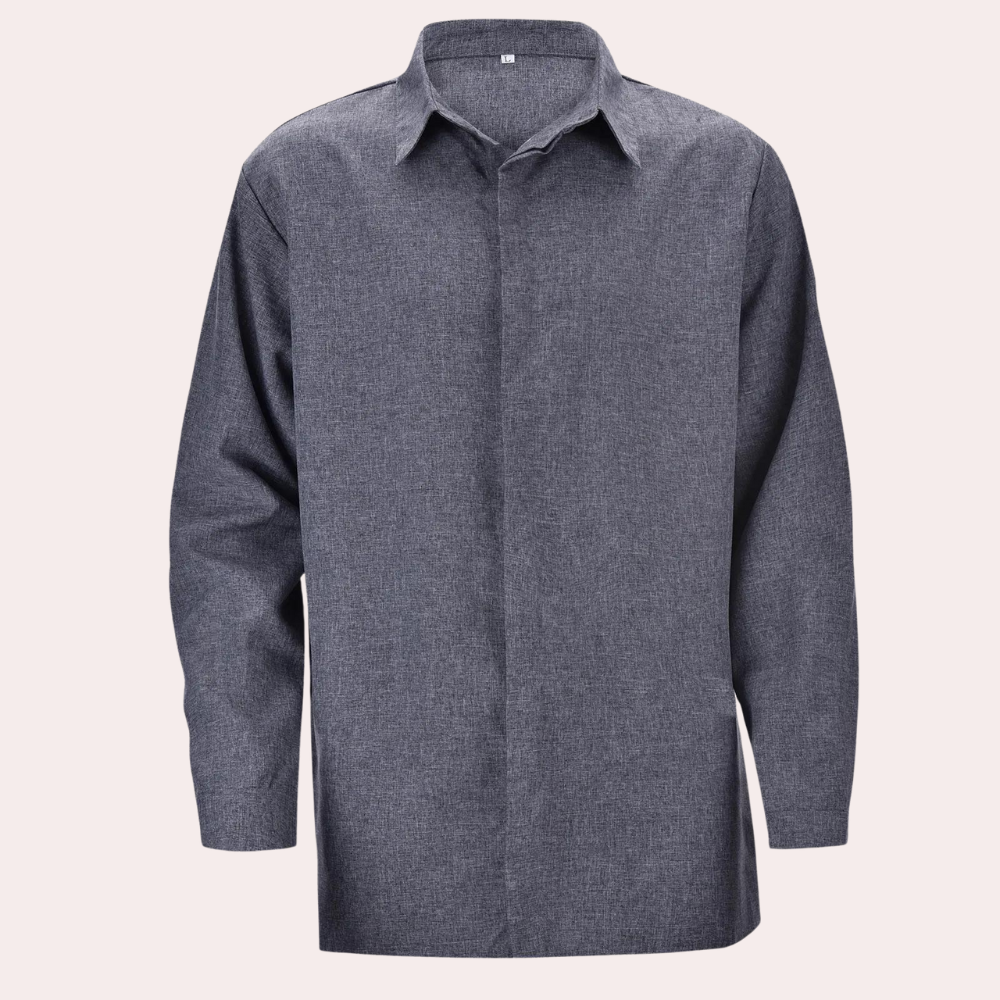 Linen Shirt - Summer - Long Sleeve - Button-Up Shirt - Men's Shirt