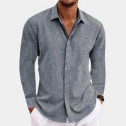 Linen Shirt - Summer - Long Sleeve - Button-Up Shirt - Men's Shirt
