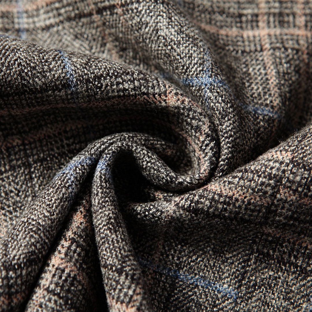 Men's Blazer - Single Breasted - Pockets - Checkered Blazer - Suit Jacket