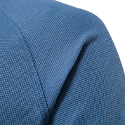 Long Sleeve T-Shirt - Men's Plain Quarter Button Long Sleeve Shirt