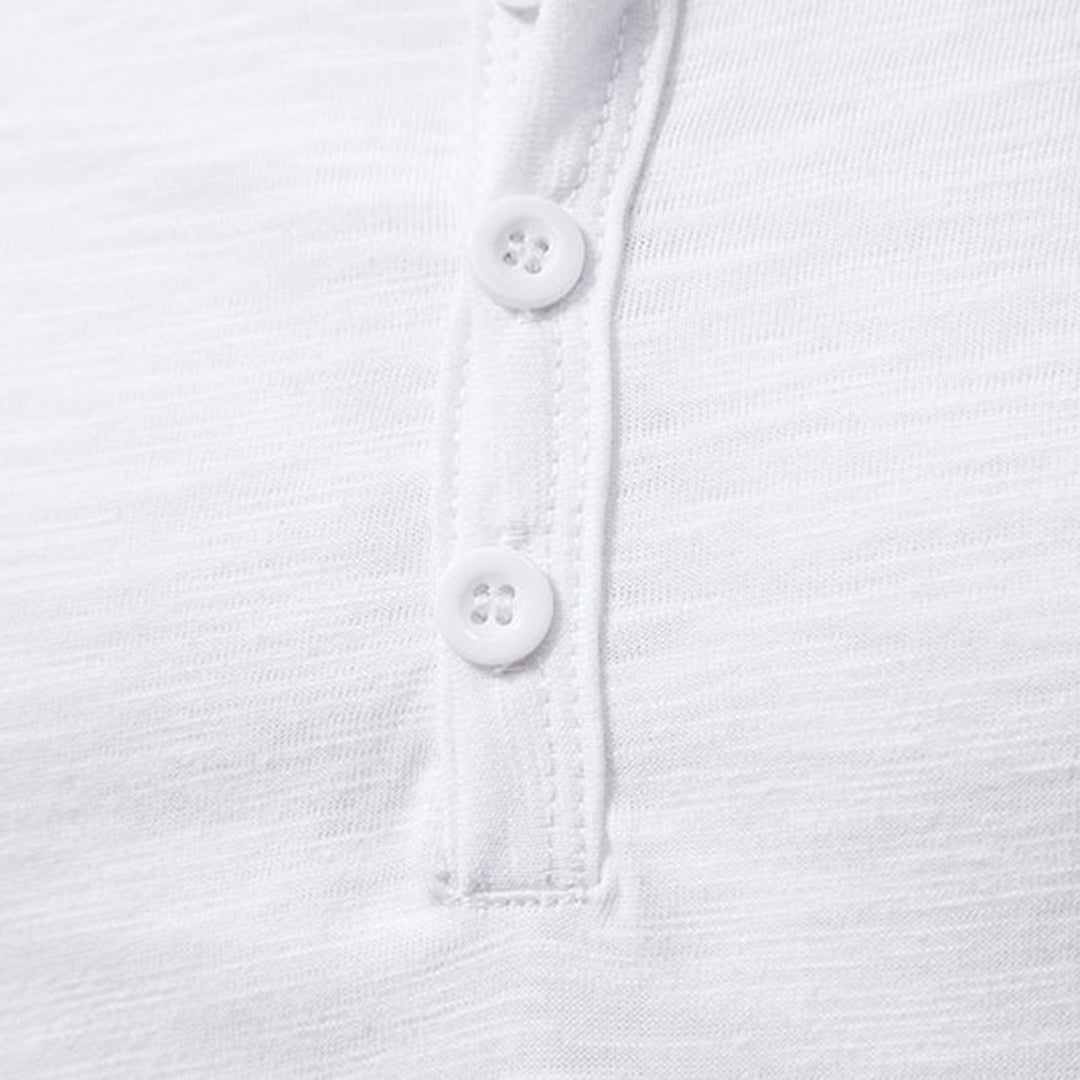 T-Shirt | Lightweight | Button Neck | Summer Shirt | Men's Clothing
