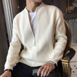 Zip-Up Cardigan | Rib Knit | Full Zip | Knitted Cardigan | Men's Cardigan
